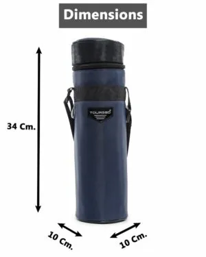 TOURGOD Insulated Water Bottle Bag 1 Liter| 2021 Silk Touch Polyester Sleeve Cover | Blue