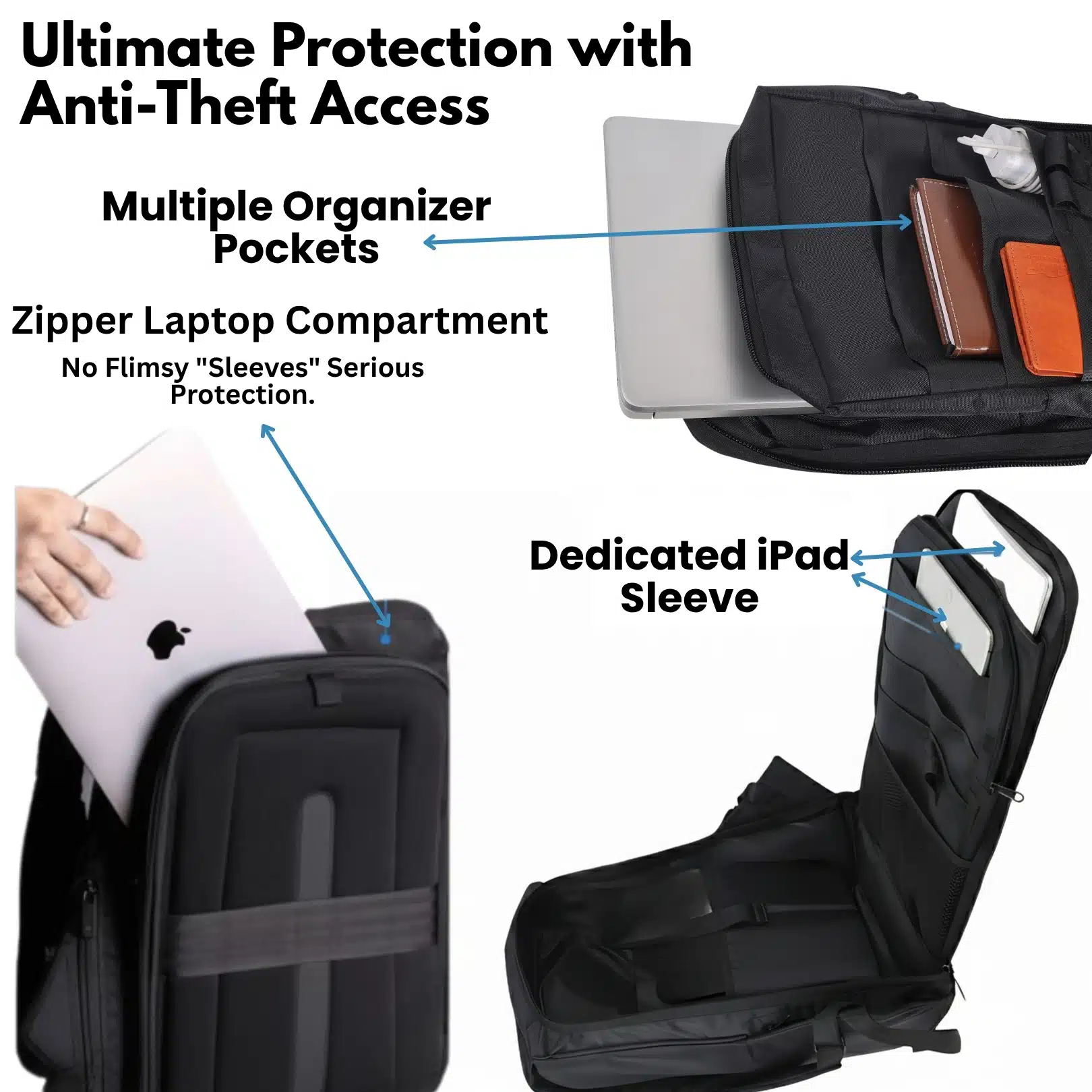 Hybrido Sharkx Anti Theft Tech Backpack with Cooler-Pockets - Image 7
