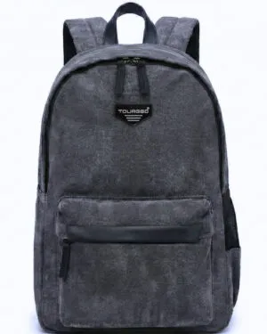 Distorted Vintage Cotton Canvas Backpack (Grey)